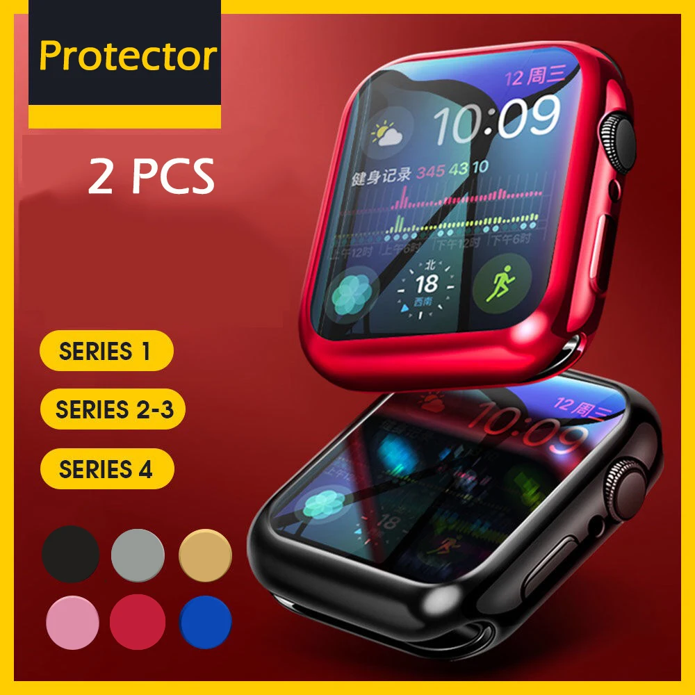 

Watch Protector cover For Apple Watch 4 3 42mm 38mm 44mm TPU case Screen protector Cover 360 Degree Soft Clear for iWatch 4 3 2