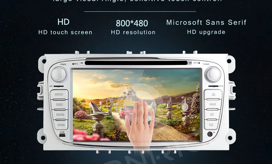 Clearance 2 Din Car Radio DVD Player for FORD/Focus 2 3 S-MAX/Mondeo 4 C-MAX/Galaxy Kuga Multimedia GPS Navigation Head unit Stereo Audio 3