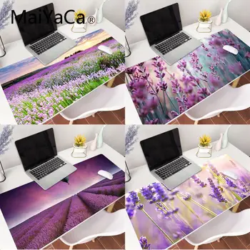 

MaiYaCa purple Lavender Field Office Mice Gamer Soft Mouse Pad gaming mouse pad Large Locking Edge Keyboard Table Cover for Dota