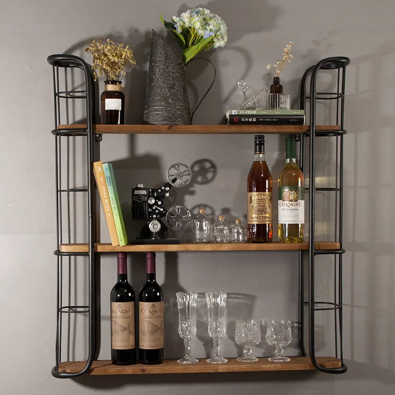 

Tie yi multi-layer partition wine rack simple book decoration rack bar restaurant home creative shelf