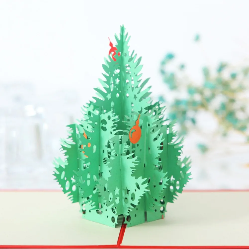  3D Pop Up Greeting Cards Xmas Wedding Birthday Christmas Postcard Xmas Gift Invitation Card 1pc 15x - 4.00026E+12