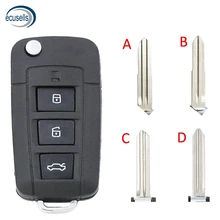 3 + 1/4 botões flip remoto dobrável caso escudo chave fob para kia cerato forte spectra optima com lâmina esquerda direita