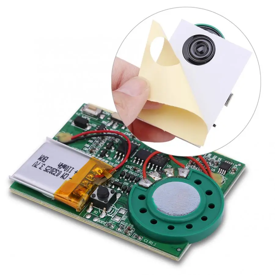 

USB Music Sound Voice Recording Module Chip 1W wi/ Rechargeable Lithium Battery Recording Module Chip