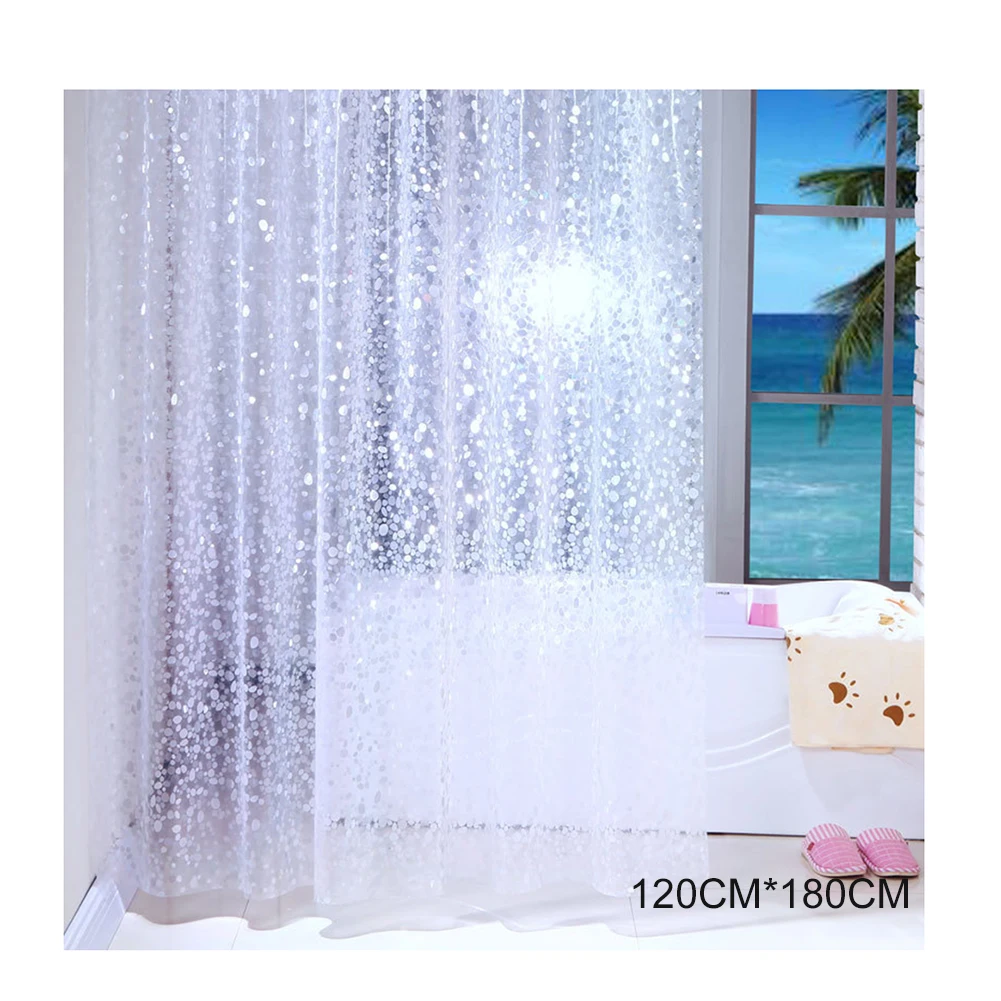 Полупрозрачная Водонепроницаемая душевая занавеска булыжник узор душевая занавеска s для ванной комнаты PAK55 - Цвет: 120cmx180cm