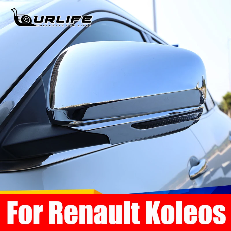 ABS Chrome Car Rear View Rearview Side Glasses Mirror Cover Trim For Renault Koleos 2 Samsung QM6 2016-2021 Accessories