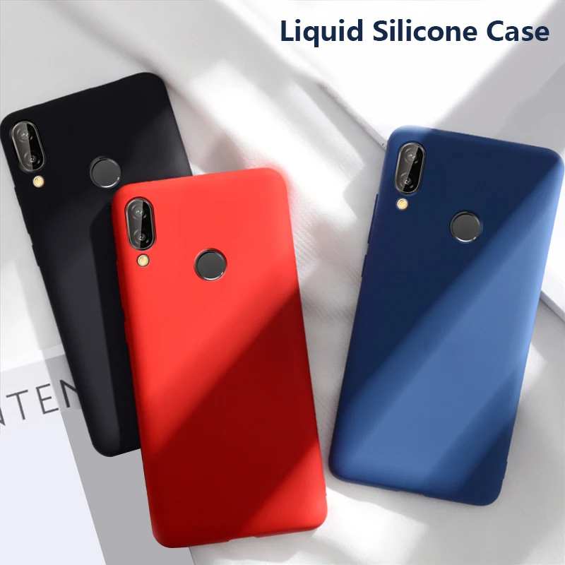 liquid silicone case for huawei p40 p30 p20 lite pro plus mate 20 p smart y9 2019 honor 30s 8x 10i 9 soft cover funda | Мобильные