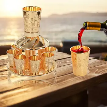 

Creative Enamel Color Crystal Red Wine Glass Decanter Set Plum Blossom Wine Decanter Set Whiskey Decanter Set For Home Bar