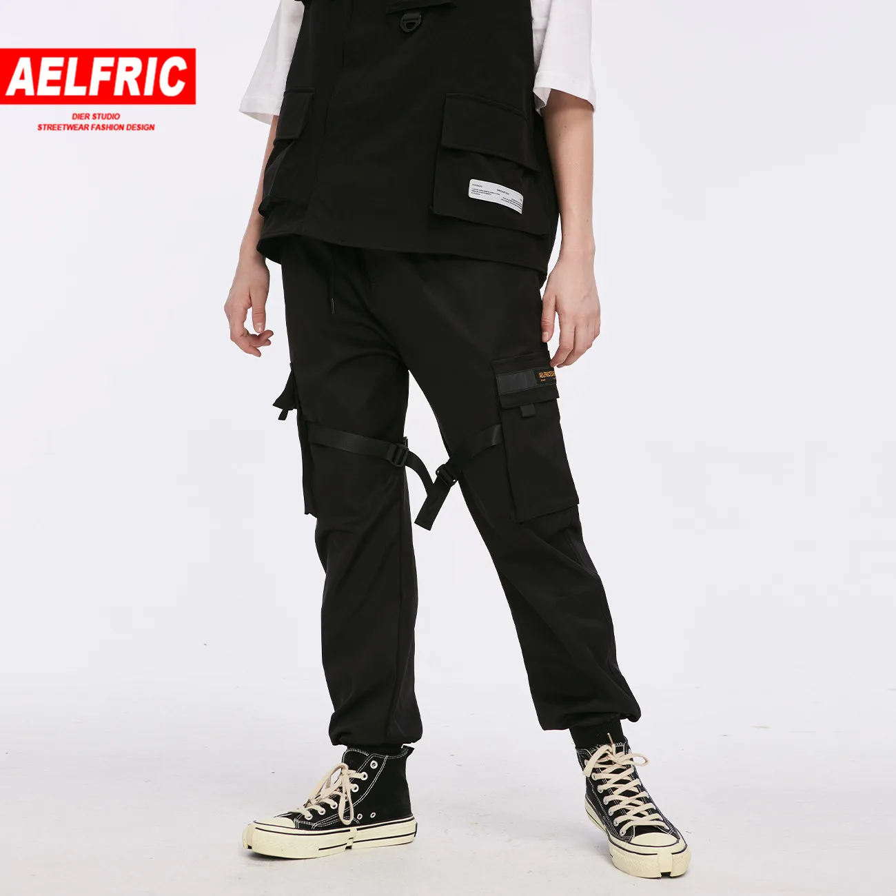 Aelfric Ribbons Cargo Pants Harem Women Hip Hop Streetwear Sweatpants Pencil Tatical Korean Style Techwear | Женская одежда