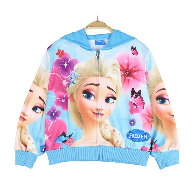 Disney Frozen/пальто для девочек; кардиган; Новинка года; сезон весна-осень; Детская рубашка с капюшоном; Детский свитер; куртка; Верхняя одежда для девочек - Цвет: 4