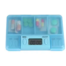 Четырехячеечный электронный медицинский ящик, таймер, коробка для лекарств, таймер, электронное напоминание, многофункциональные часы, будильник