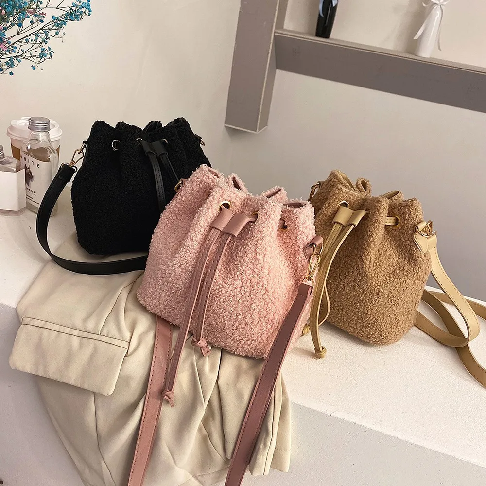 

Network hong yang Gas Bucket Bag 2019 New Style Fashion Korean-style Versatile GIRL'S Furry Shoulder Bag INS Super Fire Shoulder