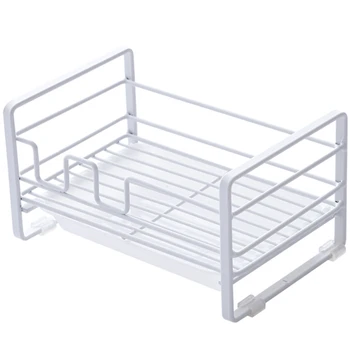 

Drainer Rack Stainless Iron Kitchen Draining Organizer With Tray Sponge Holder Sundries Storage Basket Sink Holder Dish Rack
