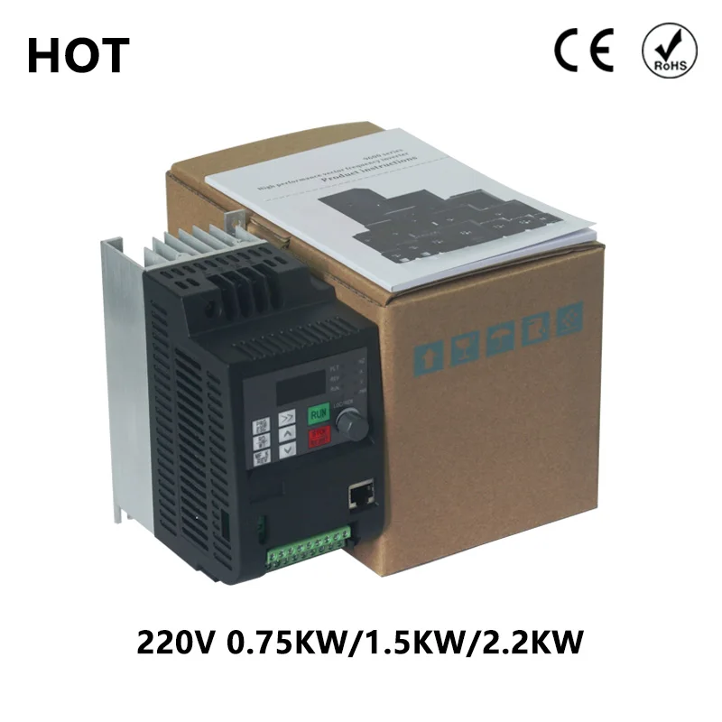 1. Преобразователь частоты 5KW/2KW/4KW/5.5KW 1P в 3P 220V контроль скорости на выходе VFD