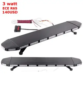 

Free Shipping ECE R65 Super bright 3 watt tow truck lightbar emergency vehicle warning lightbar car flash strobe light bar