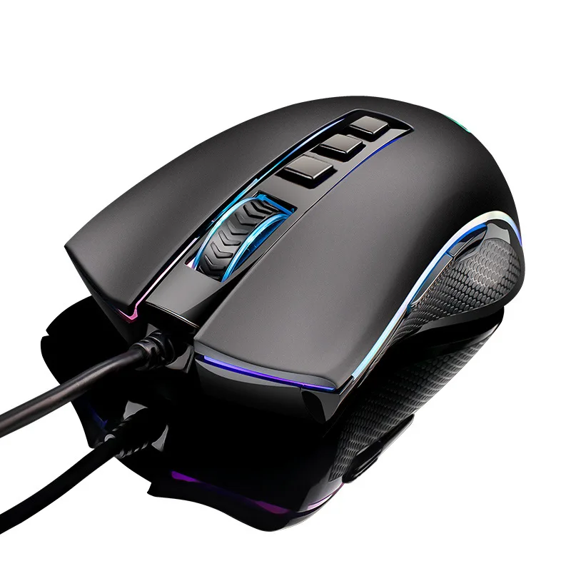 

T12 PUBG Gaming Mouse 6-Level 5000DPI USB Wired Game Mouse 9 Keys RGB Light Optical Computer Mouse For Gamer