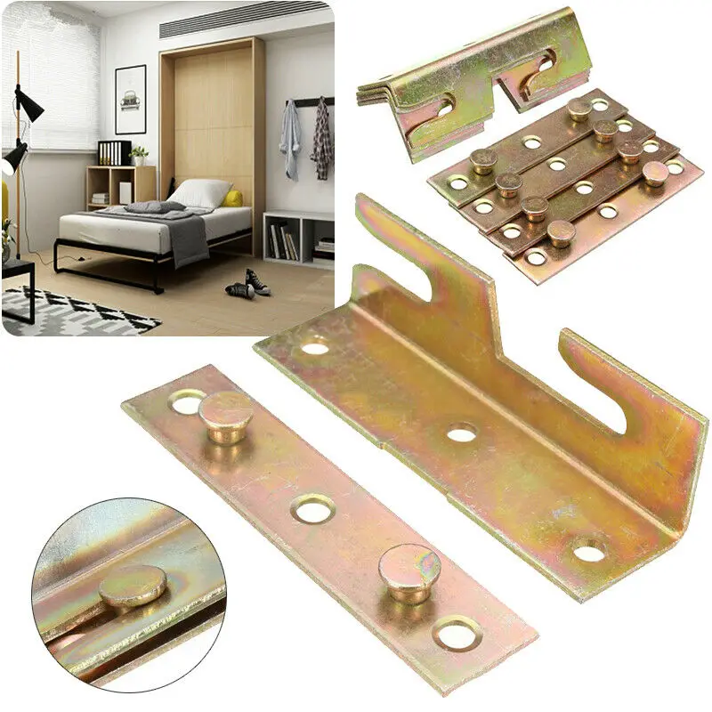 

Metal Steel Bed Rail Bracket Snap Connectors Mount Hole Kit Hardware Accessories