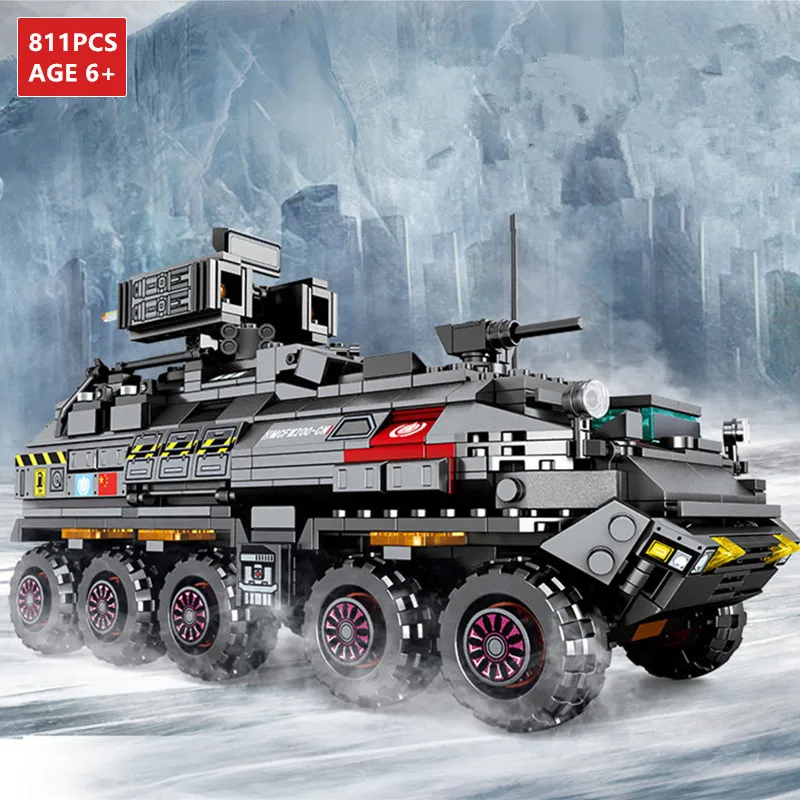 

811Pcs Wandering Earth CN171 Troop Carrier Building Blocks Sets Military Armored Personnel Vehicle Bricks Toys for Children