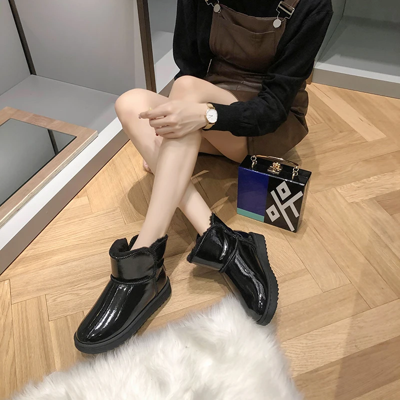 Rimocy/Белые зимние ботинки; коллекция года; зимняя женская обувь; водонепроницаемые теплые ботильоны из толстого плюша; женские нескользящие ботинки на платформе; Botas Mujer
