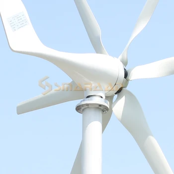 2021 New Arrival 3/5/6 Blades Free Energy Wind Turbine Generator 400w 600w 800w 12v 24v 48v HighEfficient For Home Yacht Farm 6