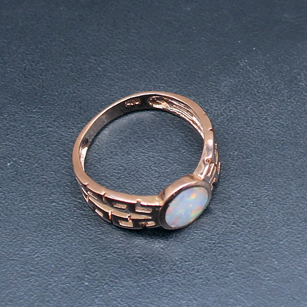 Gemstonefactory Jewelry Big Promotion Single Unique 925 Silver Mystical White Opal Women Girls Gifts Band Rings 7# 20214424