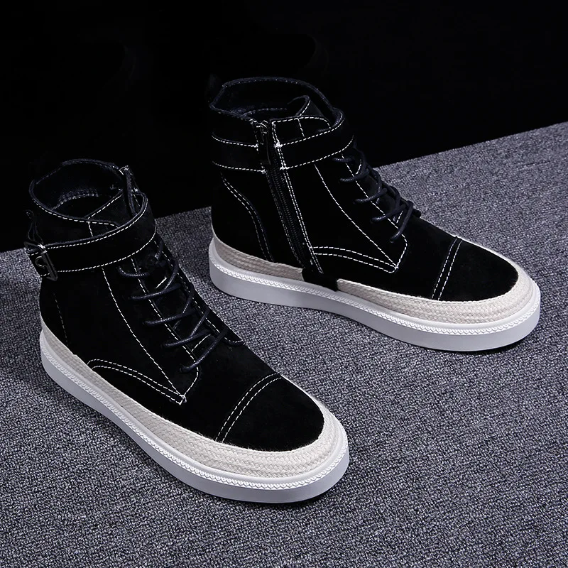 

2019 New Style Short Boots Autumn And Winter plus Velvet Hot Selling Zipper Boots Martin Boots British Style Students Korean-sty