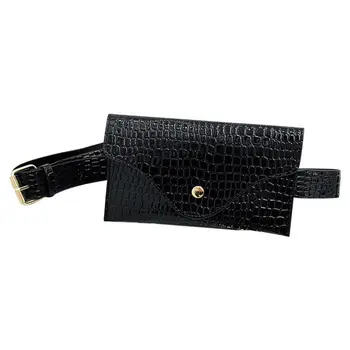 

Belt Bag Women PU Leather Waist Pack Wallet Handbag Small Purse Phone Pouch(Black)