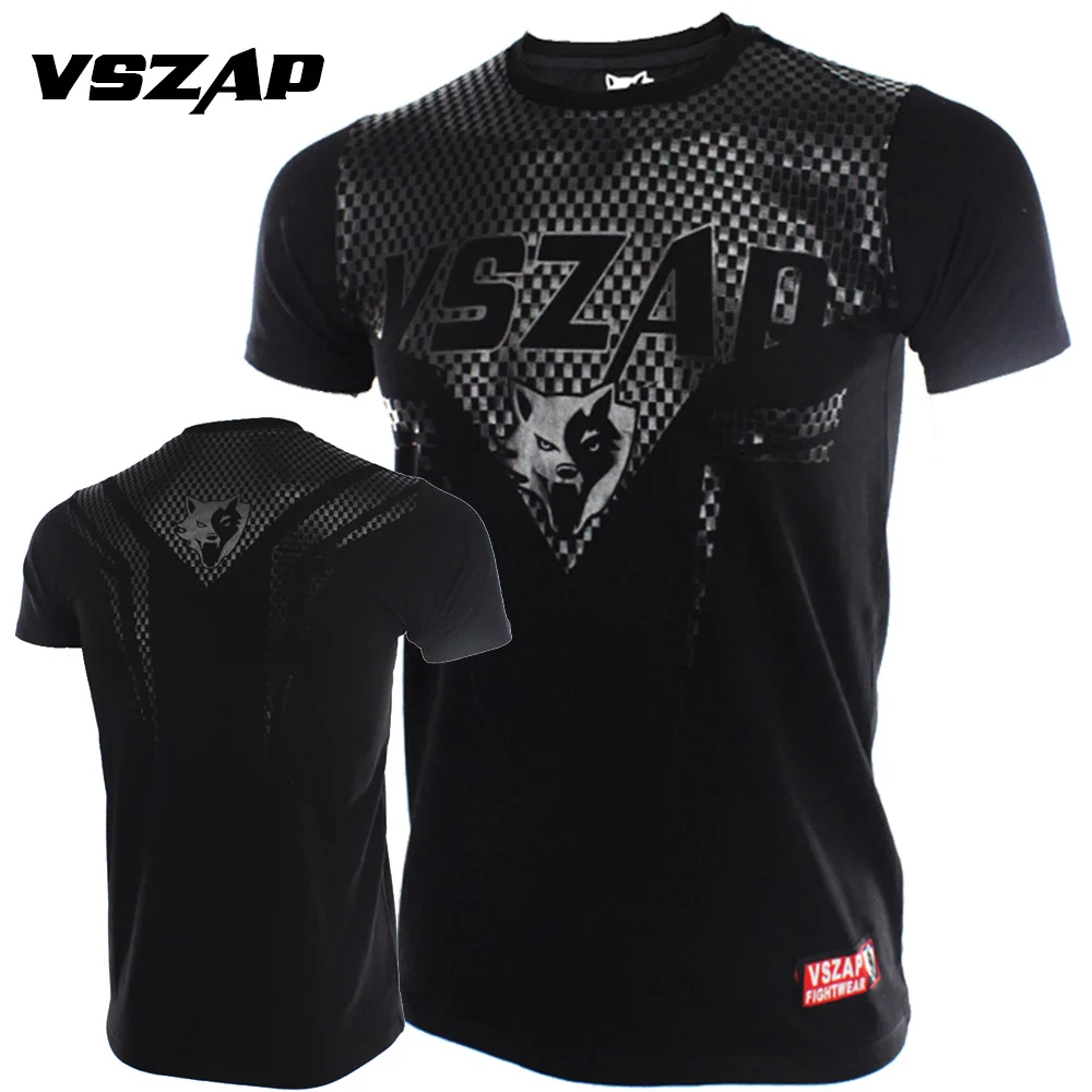 VSZAP Bangkok Boxing MMA T Shirt Gym Tee Fighting Martial Arts Fitness Training Wolf | Спорт и развлечения