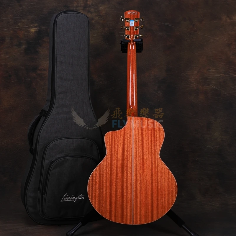 LivingSton AJ260S 41 дюймов, однотонное платье с длинными рукавами и деревянная акустическая Гитары, акустической гитары