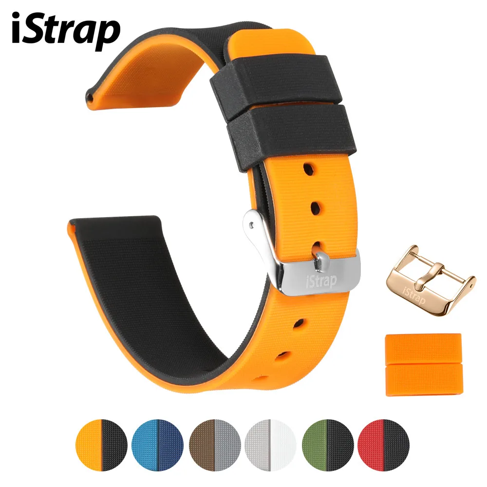 Силиконовый ремешок iStrap 20 мм 22 аксессуары для наручных часов спортивные Смарт