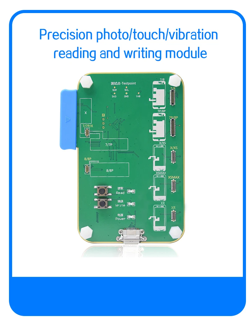 for Vibration module JC Pro1000S Дата кабель подлинный тестер кабель для наушников батарея светочувствительная Вибрация производительность диагностический тестер для iPhone - Цвет: for Vibration module