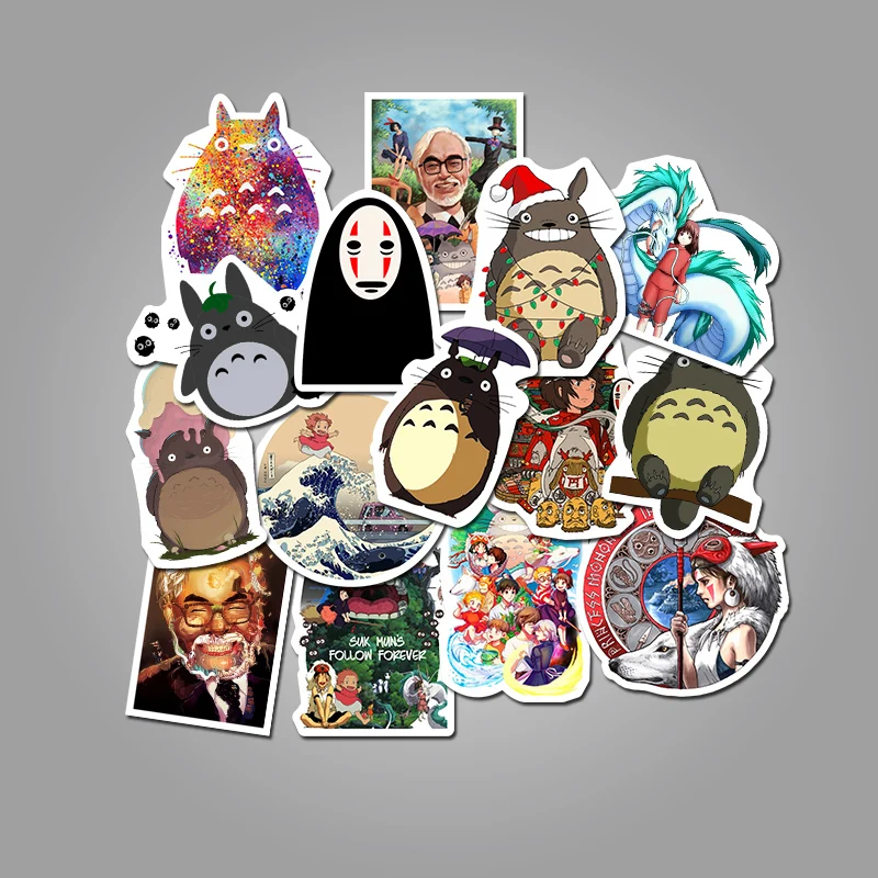 50 шт./упак. смешанные аниме-наклейки Hayao Miyazaki Унесенные спиром Тоторо наклейка для портфель для ноутбука Гитара Холодильник велосипед детская игрушка