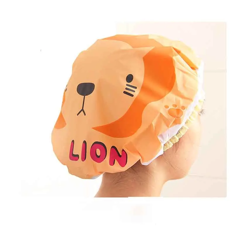 Милая мультяшная водонепроницаемая шапочка для душа Женская душевая тюрбан