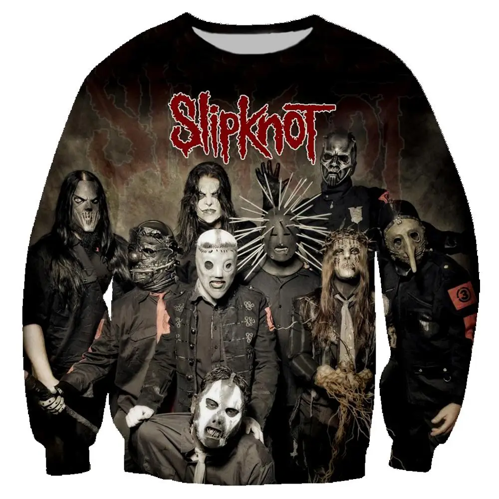 06 Slipknot рок толстовки 3D печатных унисекс пуловер толстовки с длинным рукавом Crewneck уличная Толстовка Sudaderas Hombre 5XL - Цвет: 06