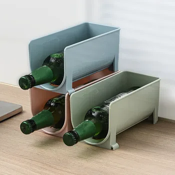 Range bouteille frigo pastel empilable pour 1 bouteille