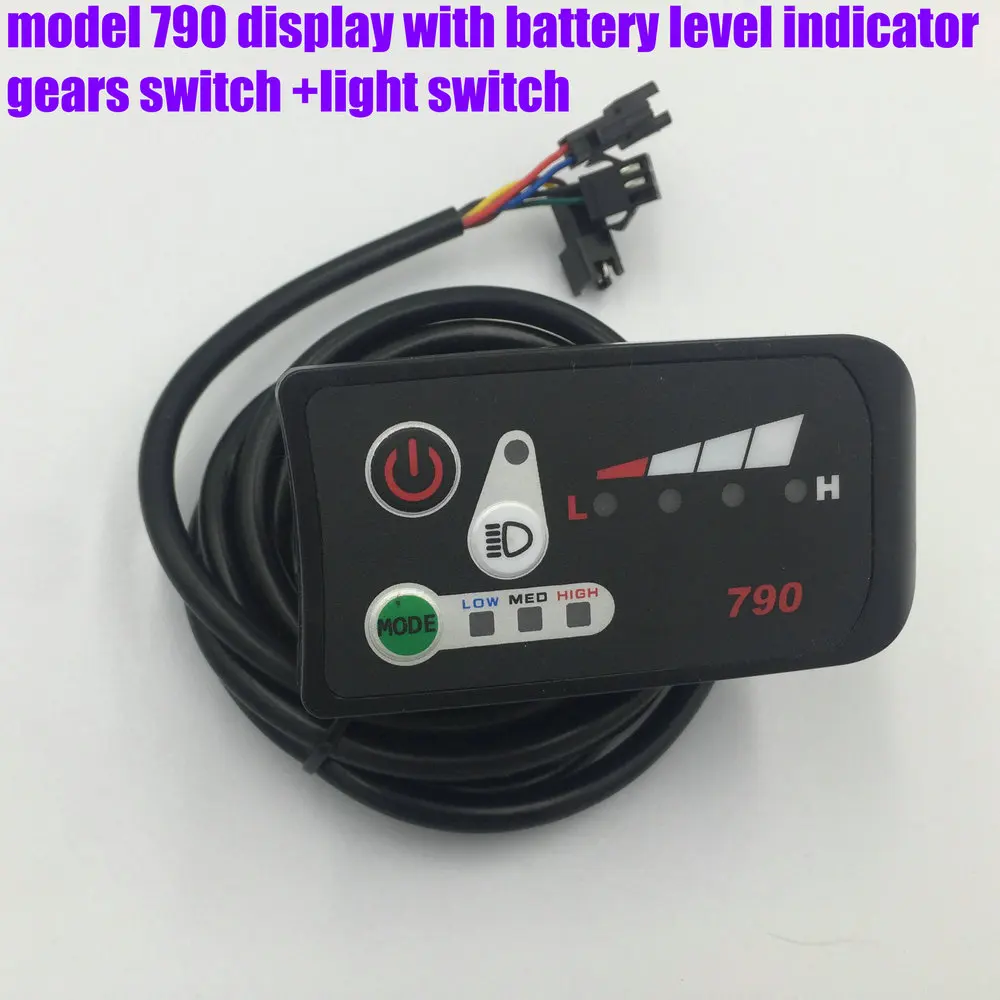 36v48v800w1000w контроллер и дисплей 790 панель управления с выключателем света и индикатор уровня батареи электрический велосипедный скутер MTB части