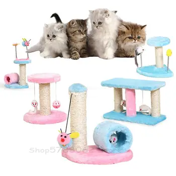 

Quality Cat Climbing Tree Climbing Frame Stable Cat Scratch Board Mouse Bells Cats pet toy with Non-toxic sisal Thick material