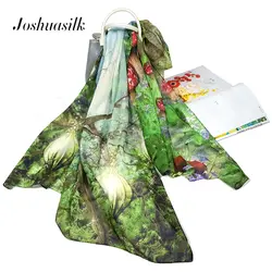 Joshuasilk женские шелковые шарфы кашемировый шарф Foulard Femme шали и Обертывания натуральный элемент