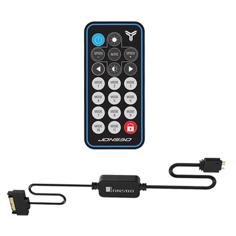 JONSBO 5V 3Pin AURA RGB вентилятор управления Лер PC чехол светильник полоса дистанционного управления