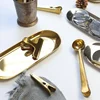 Stainless Steel Gold Storage Tray Fruit Sancks Jewelry Display Plate Kitchen Organizer Tools Metal Seal Clip Bean Spoon Clip 5