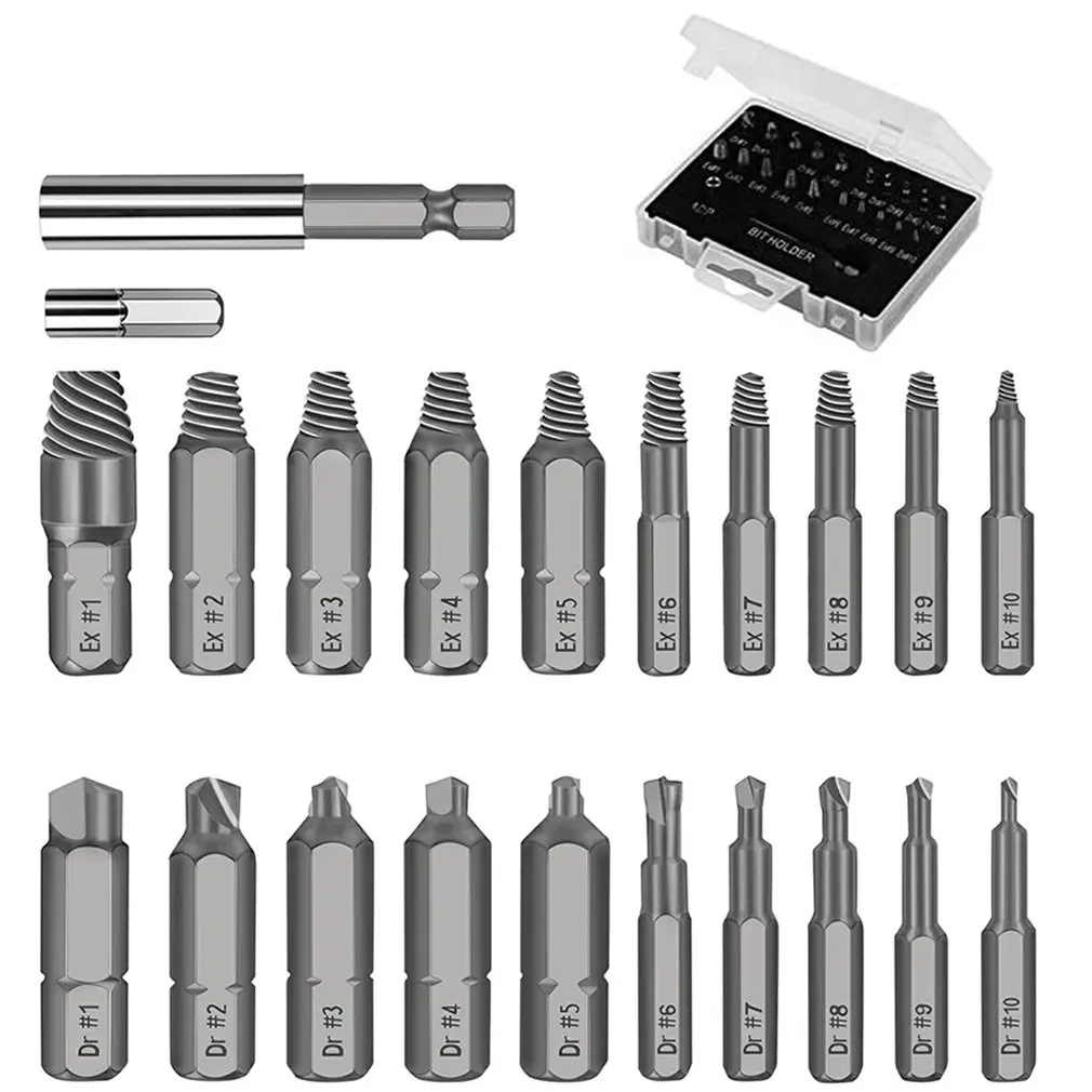 Broken Screw Extractor 22pcs Anti thread Reverse Wire Broken Screw