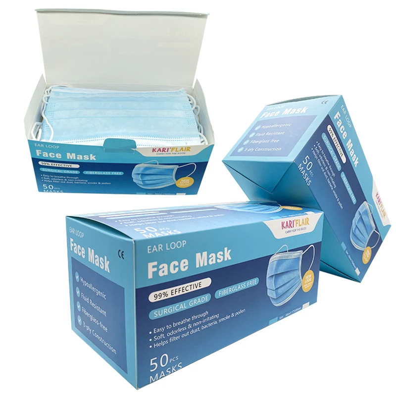 

Factory Nonwoven Disposable Mask 50Pcs/lot Surgical Masks 3-Ply Anti-virus Anti-Dust Masks Multitudinous Goods