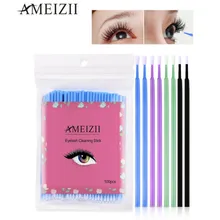 2000 шт = 20 упаковок микро одноразовые кисти для наращивания ресниц индивидуальные Аппликаторы Инструменты для удаления туши ватные палочки