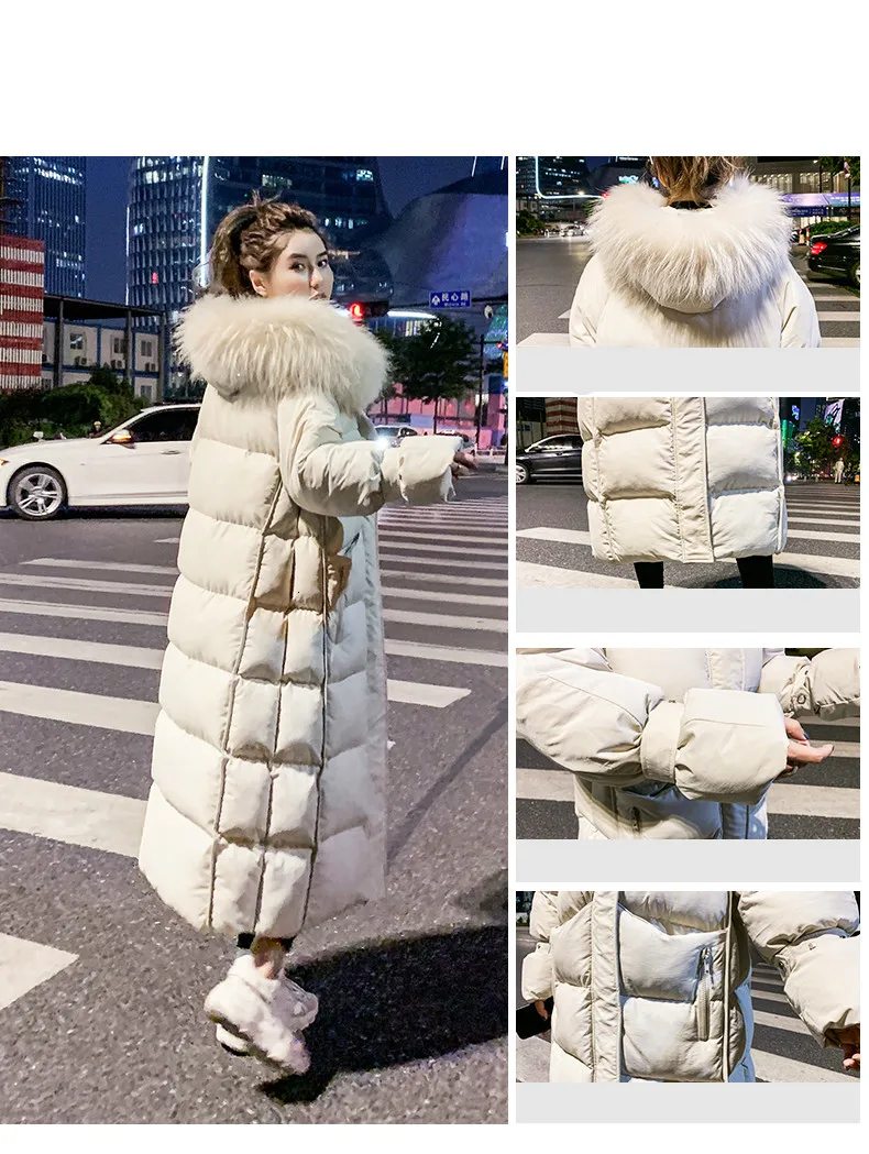 SHENGPALAE, новинка, модная зимняя женская куртка, свободная, повседневная, с капюшоном, с меховым воротником, высокое качество, хлопок, пальто для женщин A145