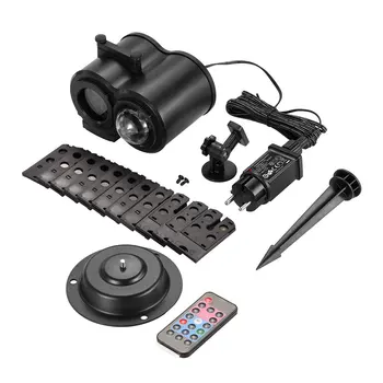 

Double Tube Water Pattern Lamp Light Christmas Projection Lamp 16-Picture Card Two-In-One Water Pattern Led Projection Light