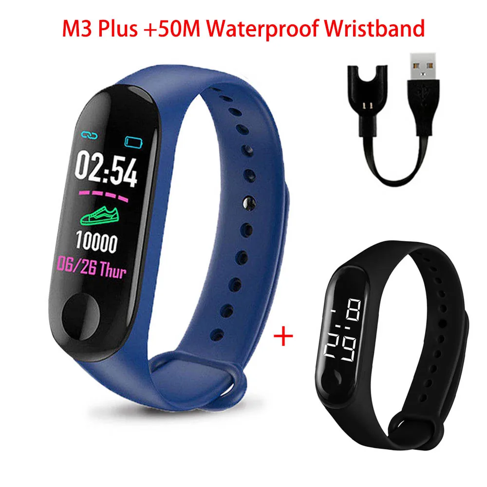 M3 Plus, умный Браслет M3Plus, Bluetooth, смарт-браслет, фитнес-трекер, пульсометр, активность, смарт-браслет, 50 м, водонепроницаемый браслет - Цвет: as the show