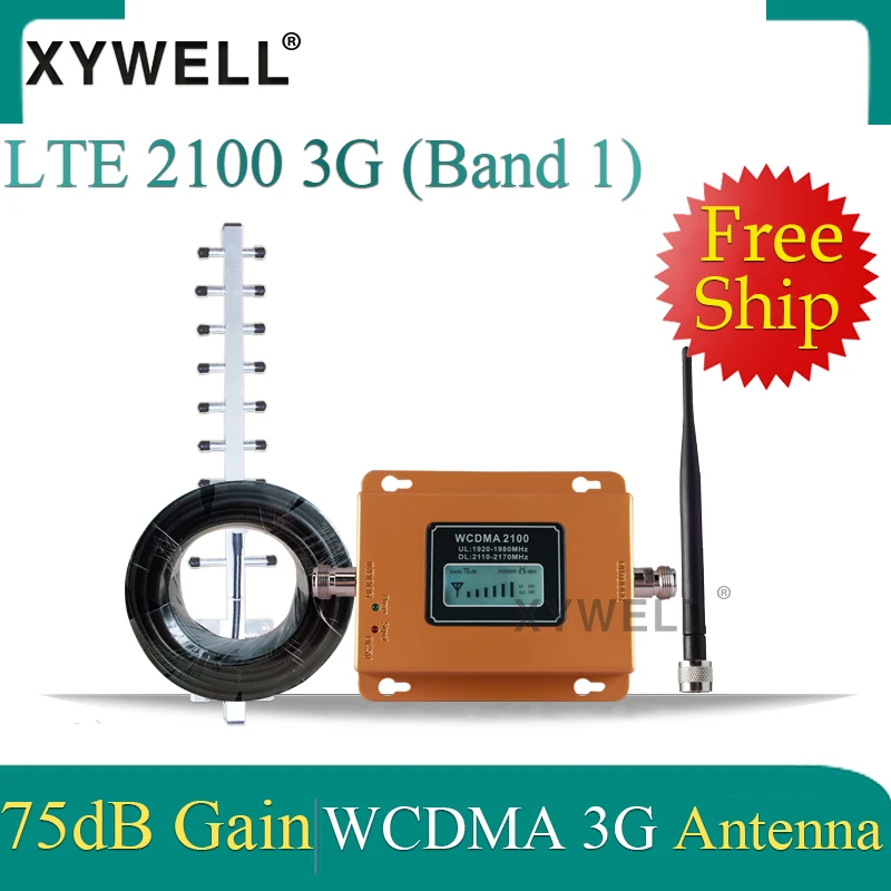

XYWELL 3G 4g cellular signal booster LTE 2100MHz 3g GSM Signal Repeater UMTS 2100 mobile network signal booster Signal Amplifier