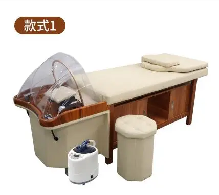 Hair salon Thai massage hair treatment shampooing bed fumigation water circulation with water heater hair care salon bed