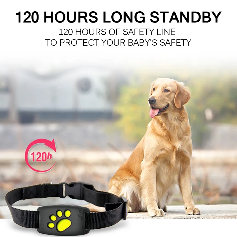 Pet Dog GPS Tracker Collar Dogs Cats Collars GPS Pet Tracker GPS WaterProof USB Cable Rechargeable Pet Dog Security Fence