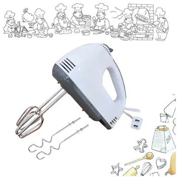 

US/EU/UK Plug Electric Food Mixer 7 Speeds Adjustable Dough Blender Hand-held Egg Beater Cream Whisk for Kitchen Cooking