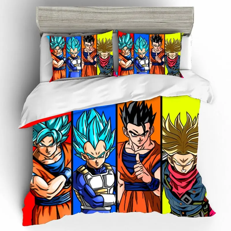 Dragon Ball Постельный набор домашнего текстиля пододеяльник Ropa De Cama Свадебный Sabanas Комплект постельного белья королевского размера Lencol Cama Casal постельное белье - Цвет: DQ0239